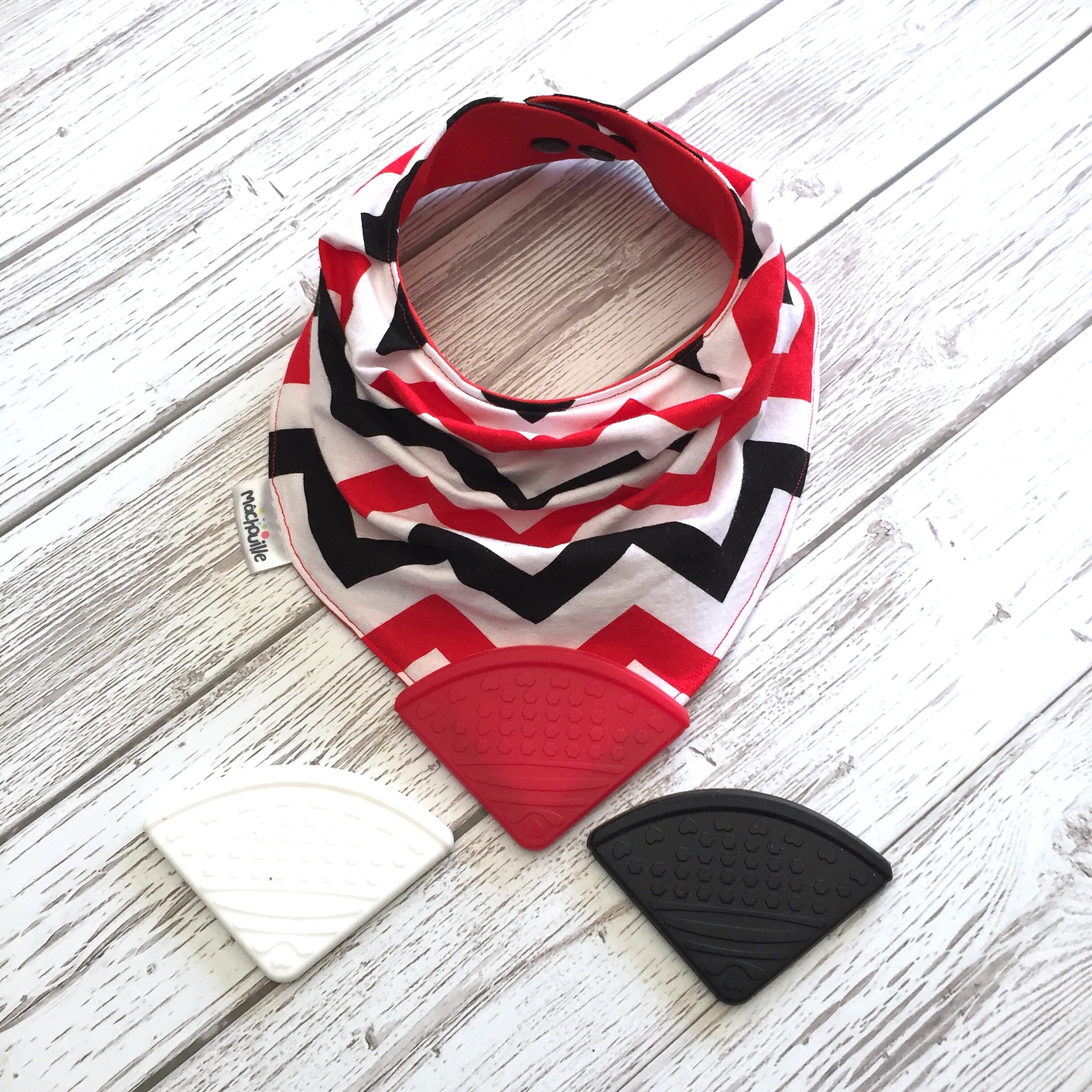 bib with teething corner