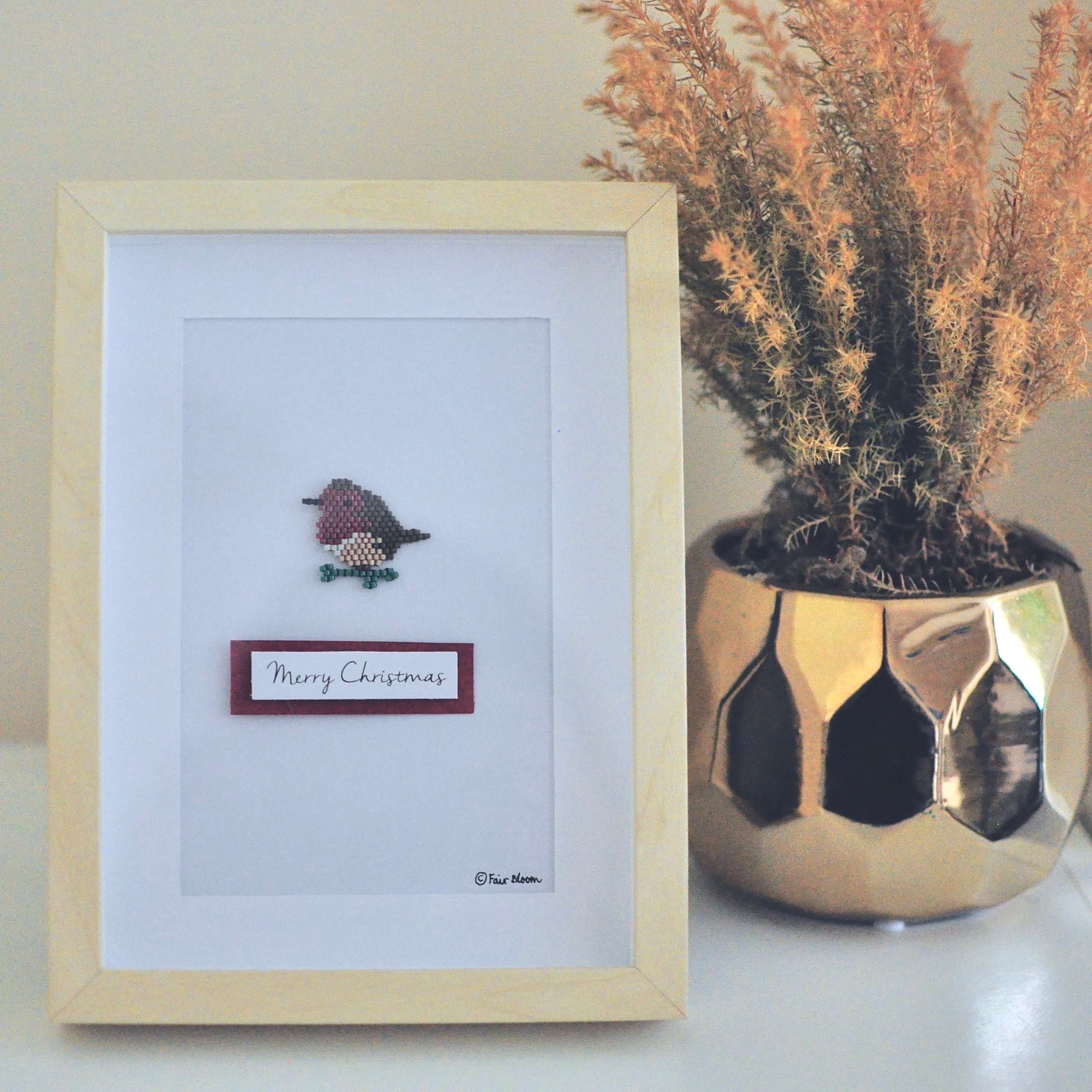 Robin in Frame Personalised Robin Bird Frame Christmas | Etsy