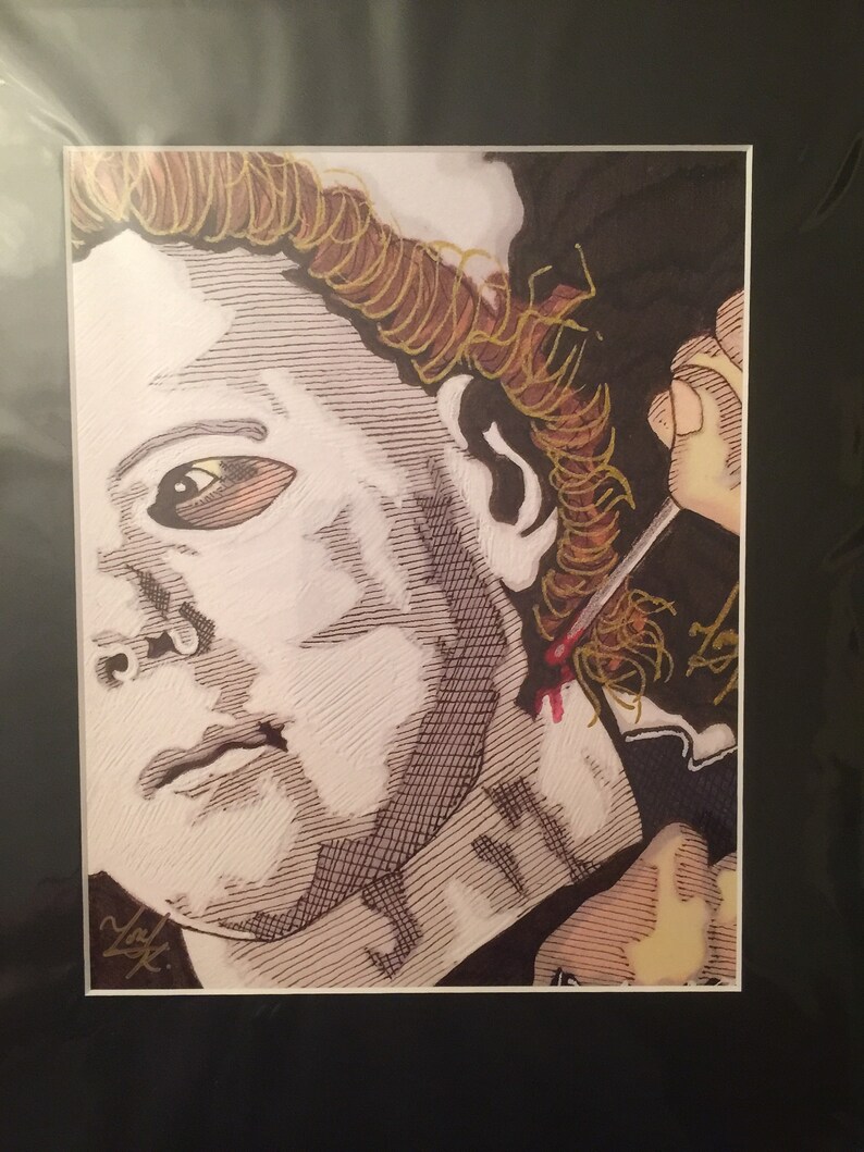 Texas Chainsaw Massacre Leatherface Sketch 8x10 Prints SignedByArtistT.Keaton