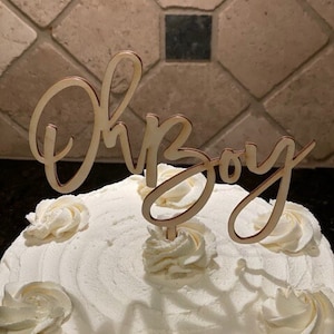 Oh Boy Cake Topper:  Baby Shower Decor, Little Boy Party
