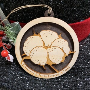 Christmas Ornament, Cotton Ornament, Rustic Ornament, Southern Ornament, Merry Christmas, Christmas Tree, Ornaments