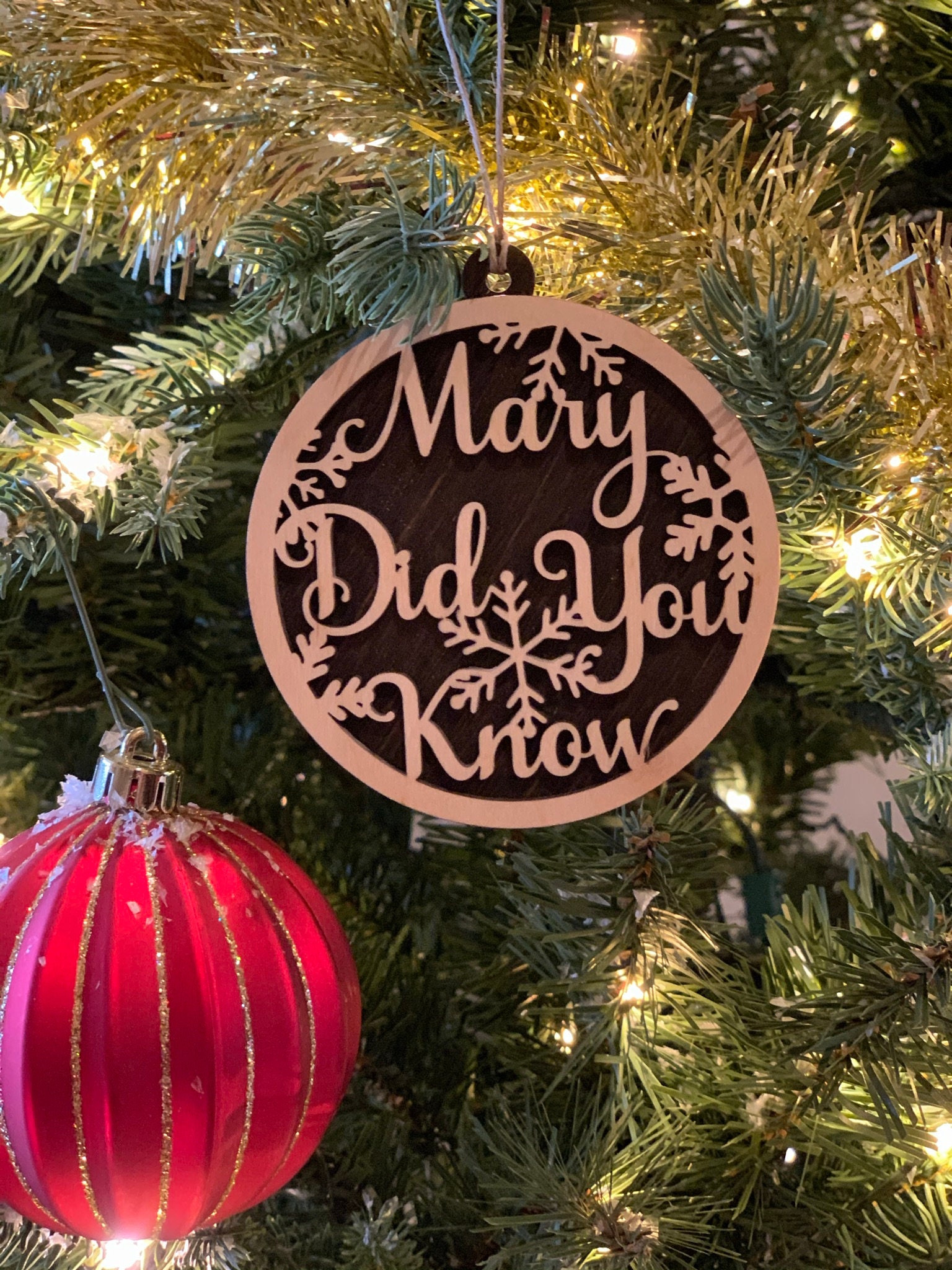 Christmas Ornament 2020 Mary Did you Know Silent Night Etsy