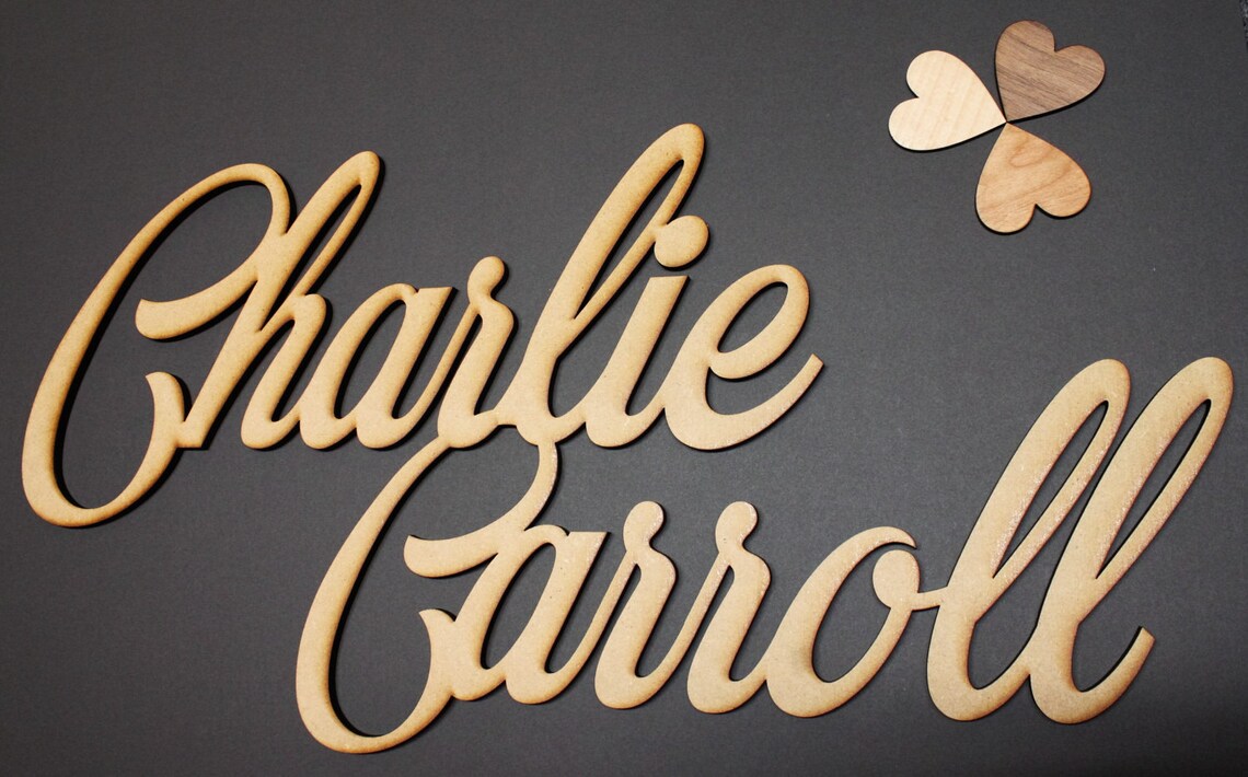 Custom Wooden Name Sign Personalized Laser Cut Family Name Etsy