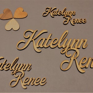 Laser Cut Name Sign: Small Personalized Name