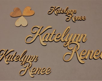 Laser Cut Name Sign: Small Personalized Name