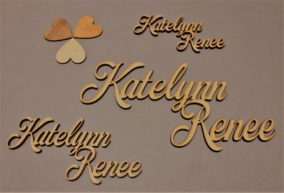 Laser Cut Name Sign: Small Personalized Name