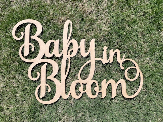 Baby in Bloom Sign: Baby Shower, Mama to Be