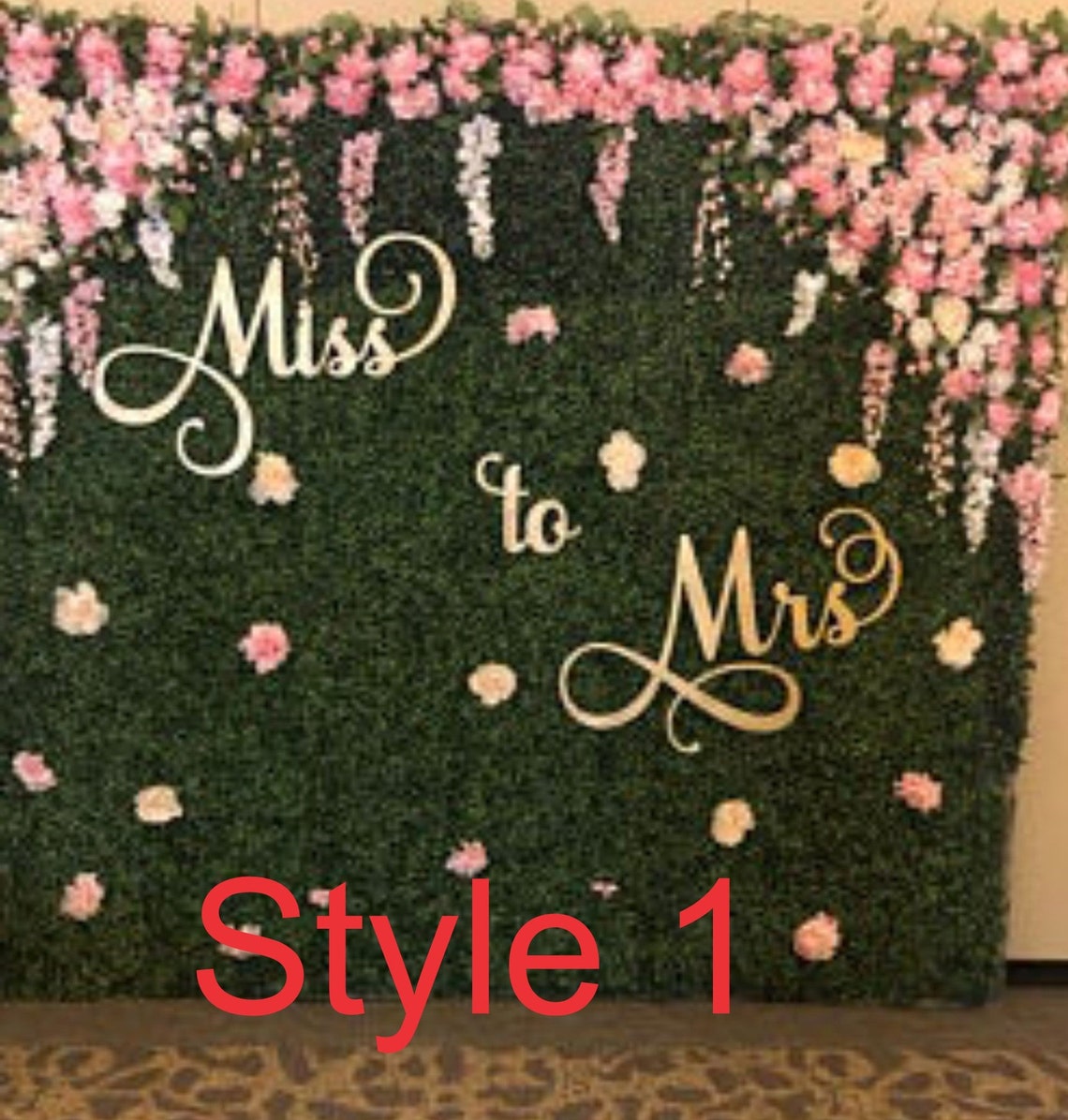 Miss to Mrs. Sign Mr. & Mrs. Wedding Backdrop Bridal Shower - Etsy