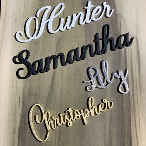Laser Cut Name Sign: Small Personalized Name image 11
