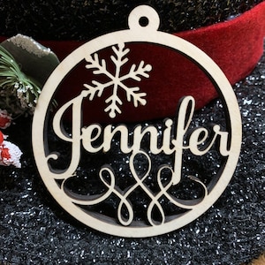 Name Christmas Ornament, Name Ornament, Custom Ornament, Personalized wooden name ornament