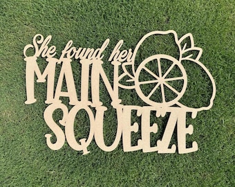 She Found Her Main Squeeze Sign: Bridal Shower Decor, Miss to Mrs