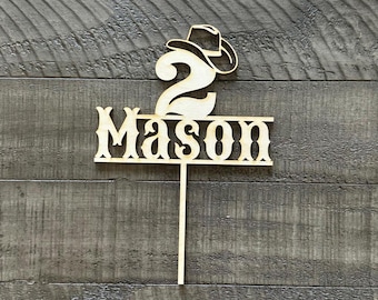 My First Rodeo Cake Topper: Custom Cowboy Birthday Party Decor