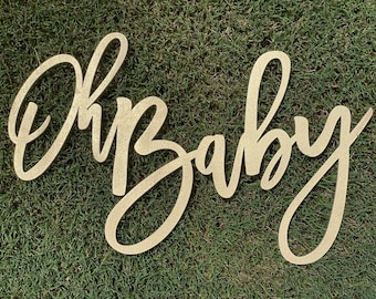 Oh Baby Sign, Oh Baby Shower, Gender Reveal, Cute Baby Shower back drop, Oh Baby Backdrop, Baby Announcement, Oh Boy