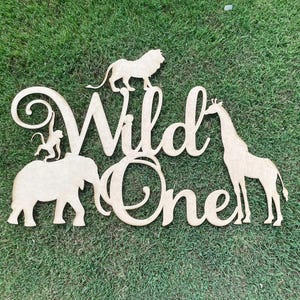 Wild One Sign: Safari theme Birthday,  First Birthday Party Decor