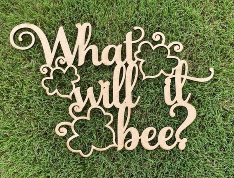 Baby Bee Sign What Will It Be What will Baby Bee Sign Gender Reveal Cute Baby Shower back drop Boy or Girl Baby Shower