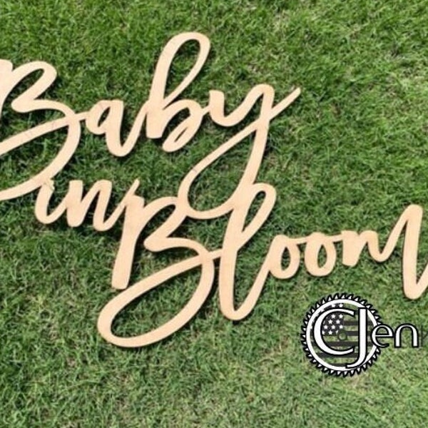 Baby in Bloom, Baby in Bloom Sign, Baby in Bloom shower, Cute Baby Shower back drop, Unique Baby Announcement, Oh Baby