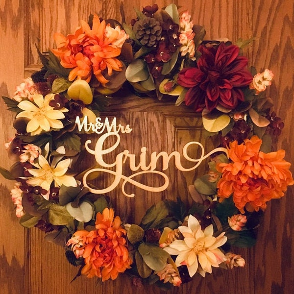 Small Name up to 12" x 6" | Custom Name | Laser Cut Name | Wreath Name sign | Christmas Stocking Name