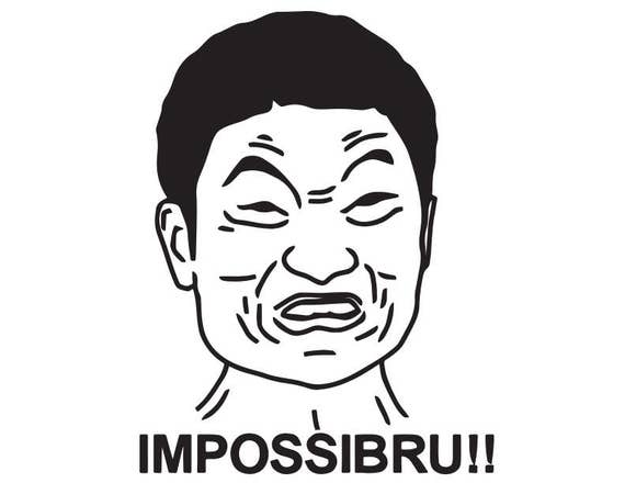 Impossibru Meme Decal - Etsy Israel