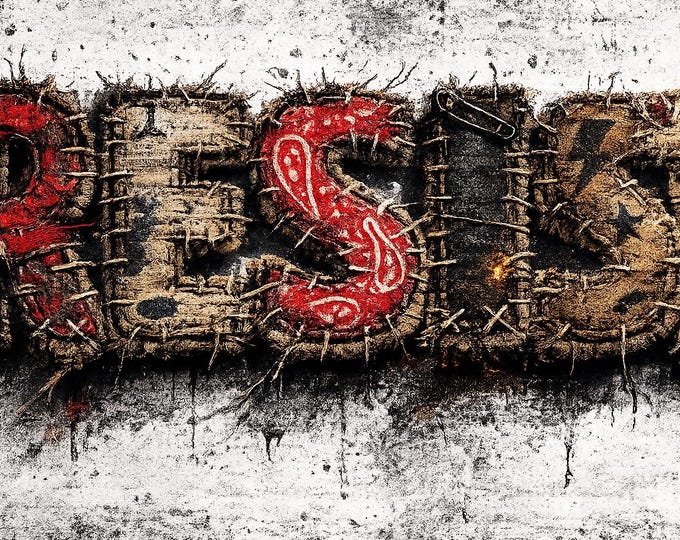 RESIST Quilt Mug / Faux Quilt Typography /Street Art Resistance