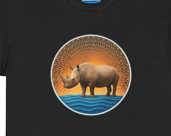 Rhino Optical Illusion T-Shirt / Surreal Design Tee