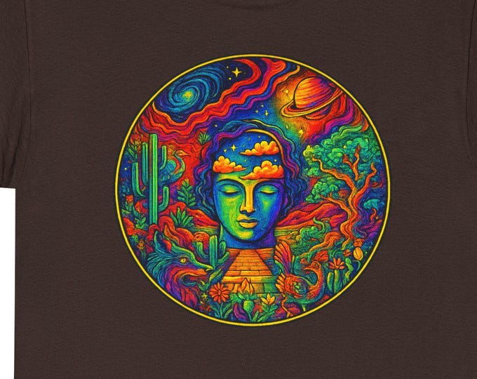 Psychedelic Desert T-Shirt / Cosmic Southwest Dreamscape, Surreal Galaxy Art
