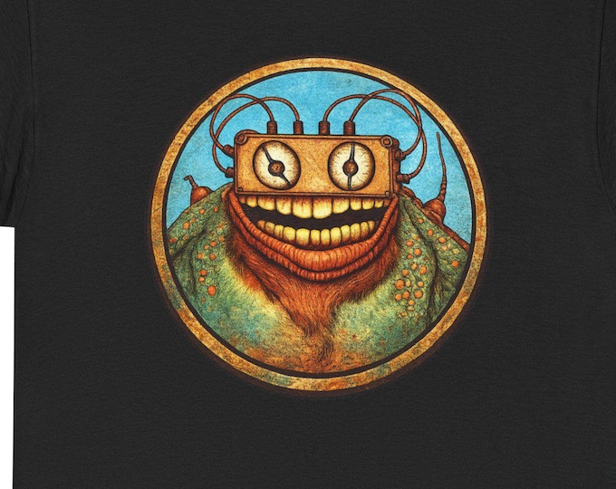 Robot Monster T-Shirt /  Weird Creature Illustration / Surreal Sci-Fi Character