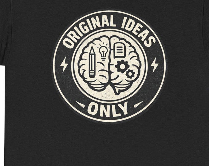 Original Ideas T-Shirt | Vintage Creative Brain Badge