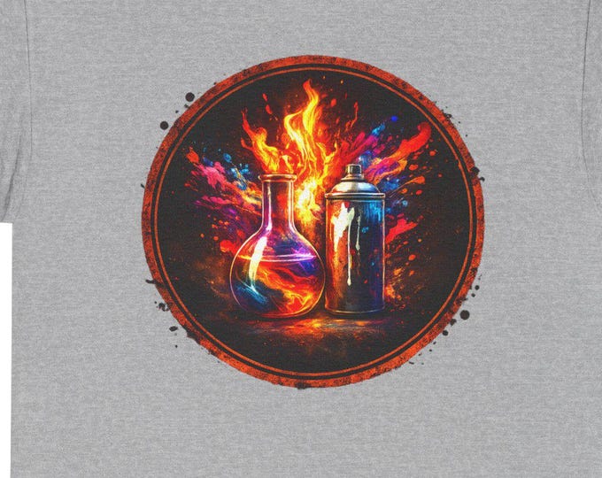 Creative Chaos Graphic Tee, Street Art Paint Splash Design, Artist Gift