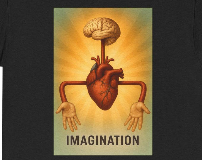 Surreal Heart Brain Imagination T-Shirt | Gift for Artists