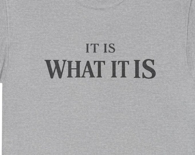 It Is What It Is Shirt /Minimalist Stoic Quote Tee