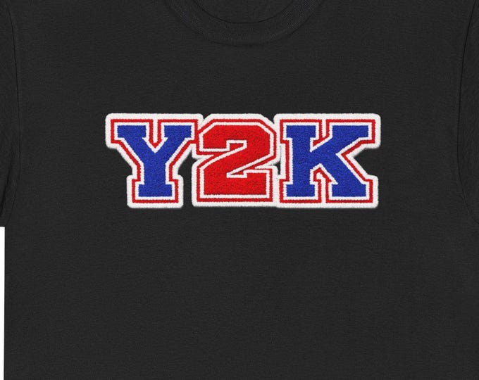 Y2K Varsity T-Shirt / Retro Millennium Letterman Style /2000s Nostalgia Streetwear/ Gen Z / Millennial Throwback