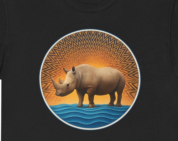 Surreal Rhino Optical Illusion Art