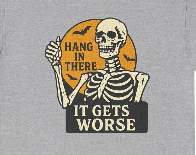 Sarcastic Skeleton Tee / Funny Goth Apparel, Spooky Graphic Tee