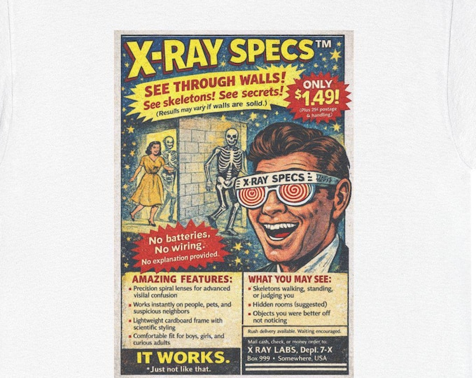 X-Ray Comic Tee | Retro  1950s-style graphic with Faux Science