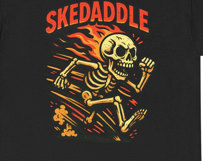 Skedaddle Skeleton Tee | Retro Skate Skull Illustration