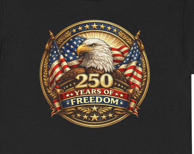 250 Years Eagle T-Shirt | American Flag Patriotic Design