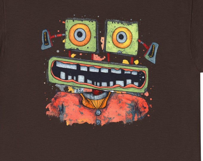 Weird Robot T-Shirt: Surreal Creature Art Tee, Abstract Monster Graphic Shirt