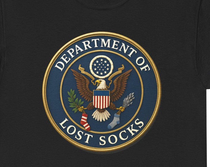 Lost Socks T-Shirt | Vintage Seal, Funny Laundry Logo