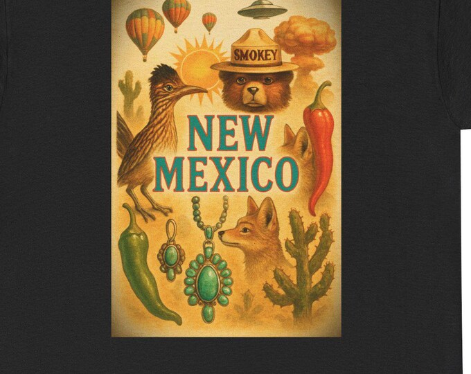 Tee New Mexico Attractions | Hot Air Balloons, Cactus, Chili Pepper