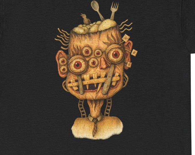 Surreal Monster T-Shirt, Weird Macabre Art