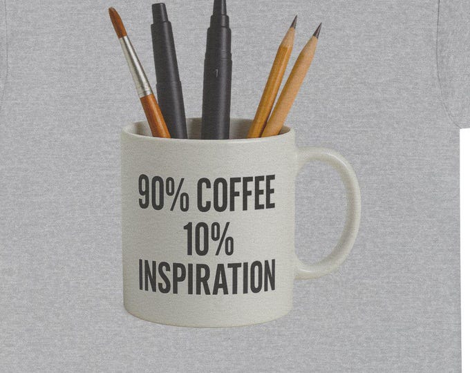 Artist Inspiration Powered by Caffeine Mug Graphic Tee