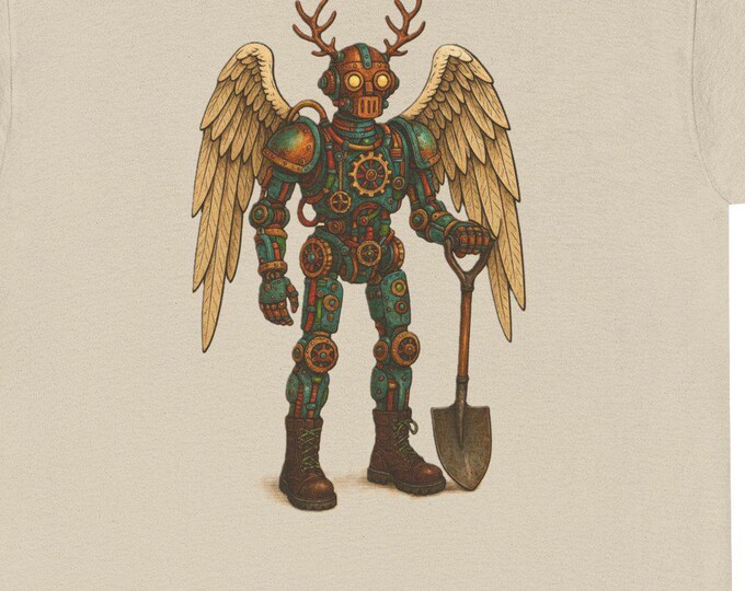 Guardian Robot Tee | mechanical deer warrior design