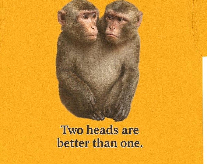 Two-Headed Monkey T-Shirt | Funny Primate Tee