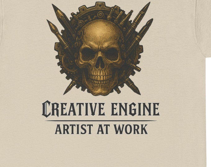 Steampunk Skull Artist Tools T-Shirt