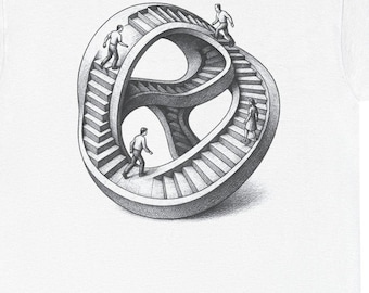 Mobius Strip T-Shirt | Optical Illusion Geometry Tee