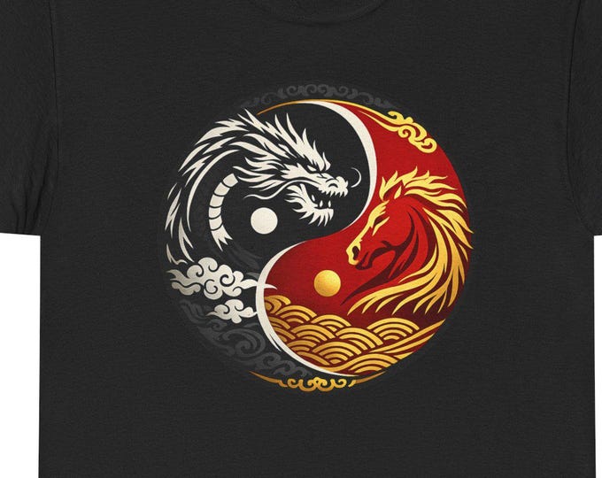 Dragon Horse Yin Yang Tee | Lunar New Year Chinese Zodiac Apparel
