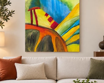 Claustrophobia Acrylic Painting, Abstract and Original Art 30"x40"