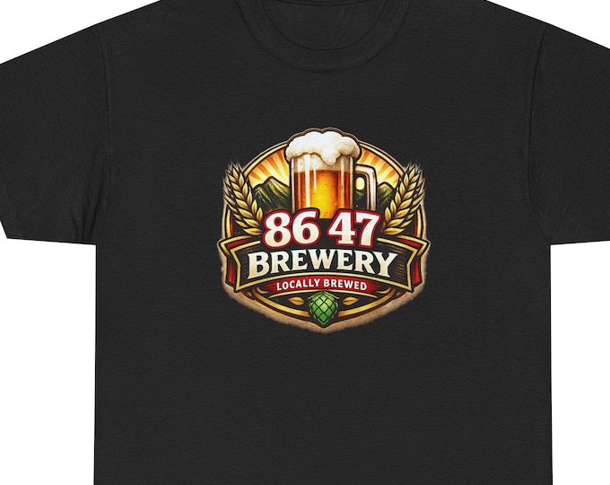 8647 Brewery T-Shirt | Vintage Craft Beer Tee | Retro Brewery Badge Shirt | Beer Lover Gift | Taproom Style Graphic Tee