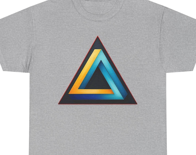 Impossible Triangle Tee | Neon Gradient Illusion Triangle Shirt