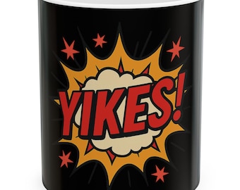 Yikes! Art Mug | Funny Comic Blast Coffee Cup